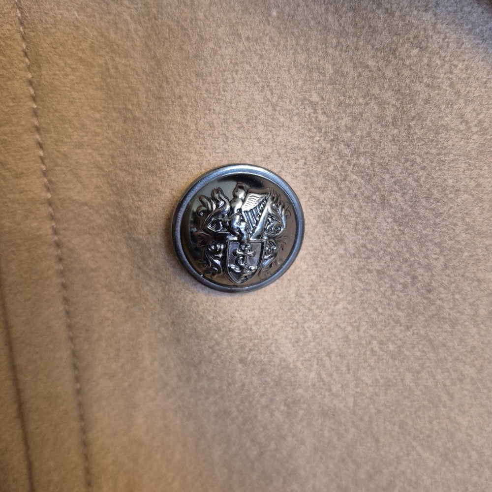 Banana Republic Heritage Womens Quiet Lux Camel Wool Double Breasted Coat Size M - Picture 5 of 10